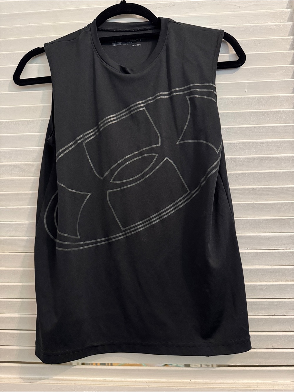 Under Armour Black Sleeveless Logo Performance Tank